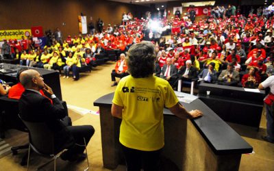 CNTE participa de ato em defesa da Petrobras