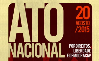 Ato Nacional dia 20 de agosto: CNTE vai às ruas por direitos, liberdade e democracia