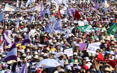 Marcha das Margaridas reúne 100 mil mulheres em apoio a Dilma