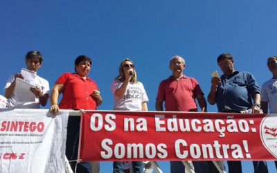 Educadores de todo o País se unem ao Ato contra as OSs em Goiânia