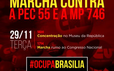 Trabalhadores em educação unidos no ato “Ocupa Brasília”
