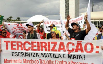 Terceirização sem limites vai destruir direitos trabalhistas