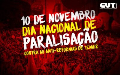 10 de novembro: Dia Nacional de Paralisação e Luta