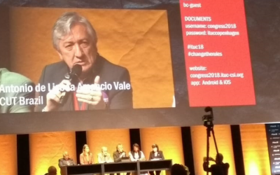 CUT denuncia o golpe no Brasil em congresso sindical mundial