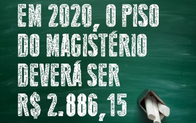 Em 2020, o Piso Nacional do Magistério deverá ser R$ 2.886,15