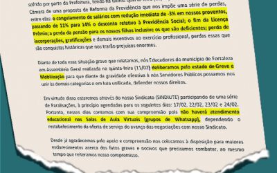Carta aberta à população de Fortaleza