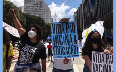 Estudantes fazem protestos por vida, pão, vacina, educação e #ForaBolsonaro