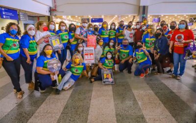 Sindiute organiza ato em aeroporto para pressionar deputados a votar contra a Reforma Administrativa