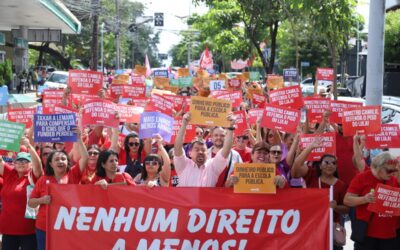 PARALISAÇÃO: Sindiute mobiliza trabalhadores em defesa da educação
